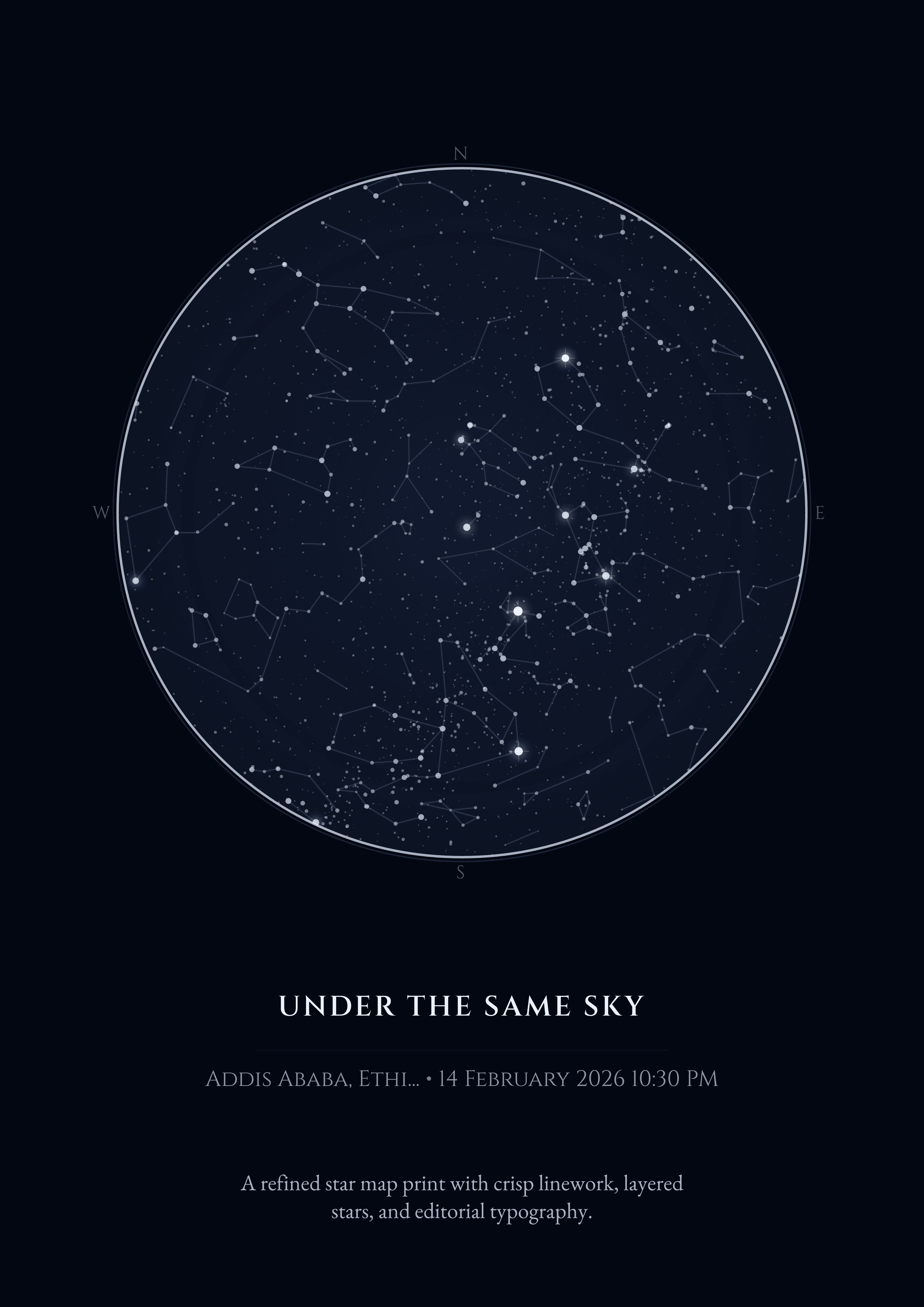 Example star map print